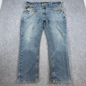 Ariat Jeans Mens 40x30 Blue Rebar M5 Straight‎ Leg Rodeo Workwear Medium Wash